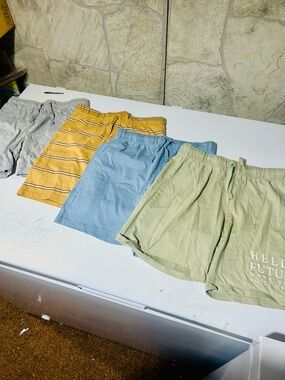 H&M Kids Shorts - Green, Blue, Mustard & Gray